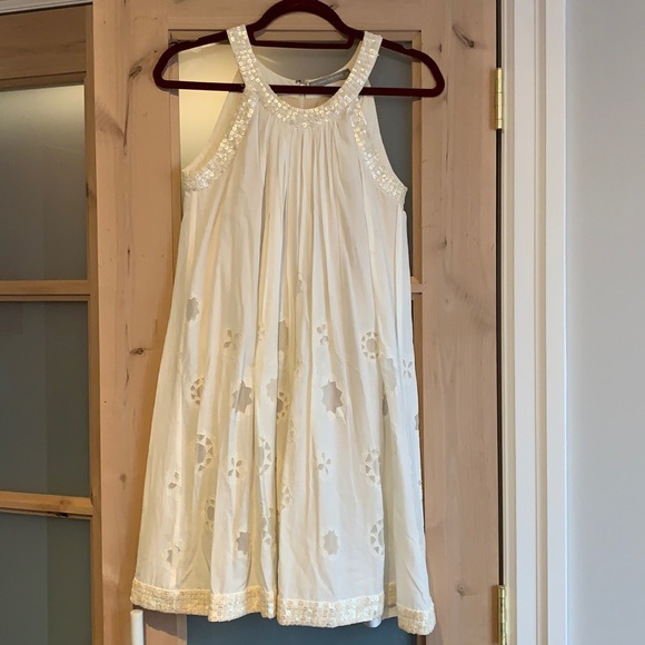 Cream white dress with sequins - Picture 1 of 3